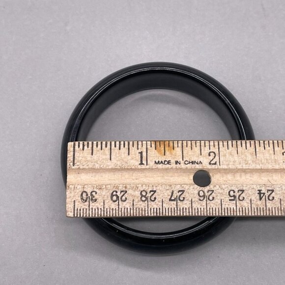 Natural Stone Cuff Bangle Bracelet Black - Picture 5 of 7